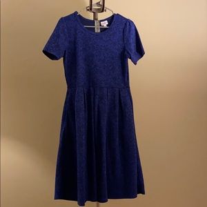 Lularoe Amelia Dress in blue and black